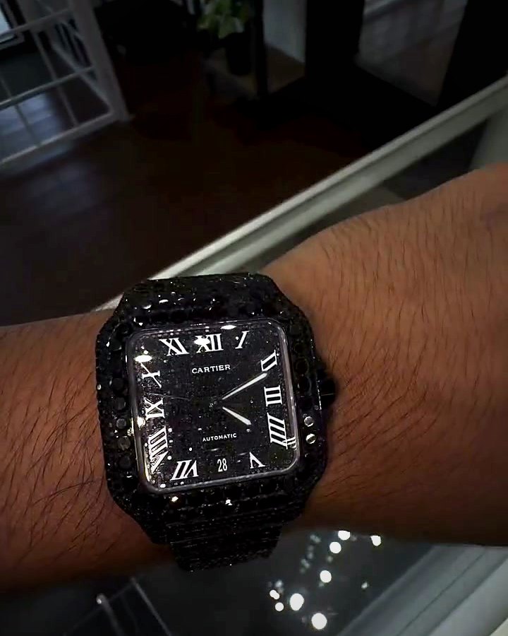 Black Ice Square Watch