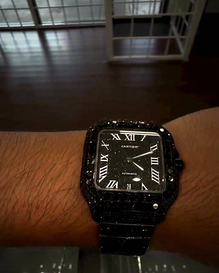 Black Ice Square Watch